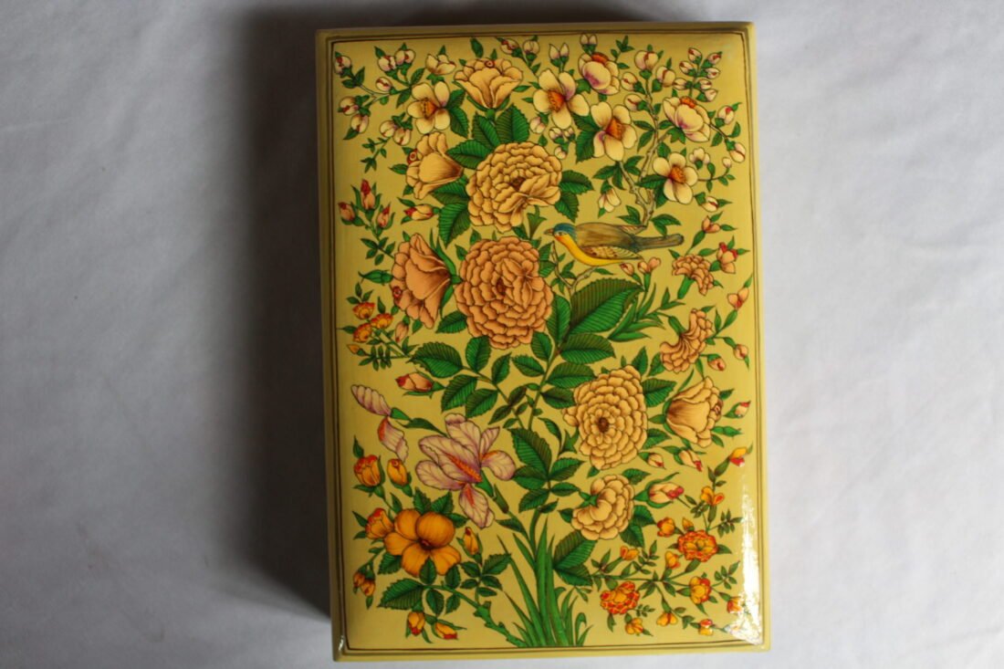 Yellow Floral Bird Jewelry Box