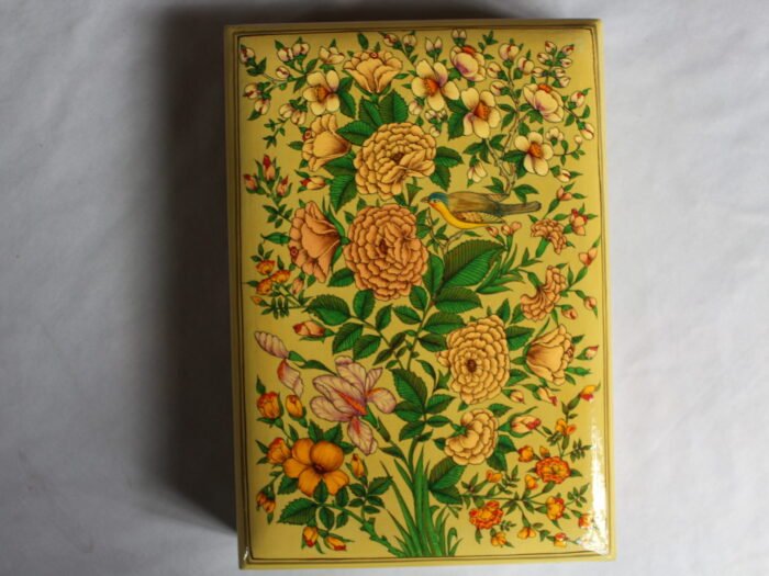 Yellow Floral Bird Jewelry Box