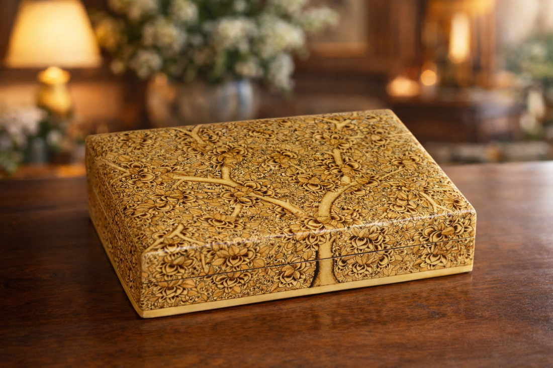Kashmiri Papier Mache Jewelry Box