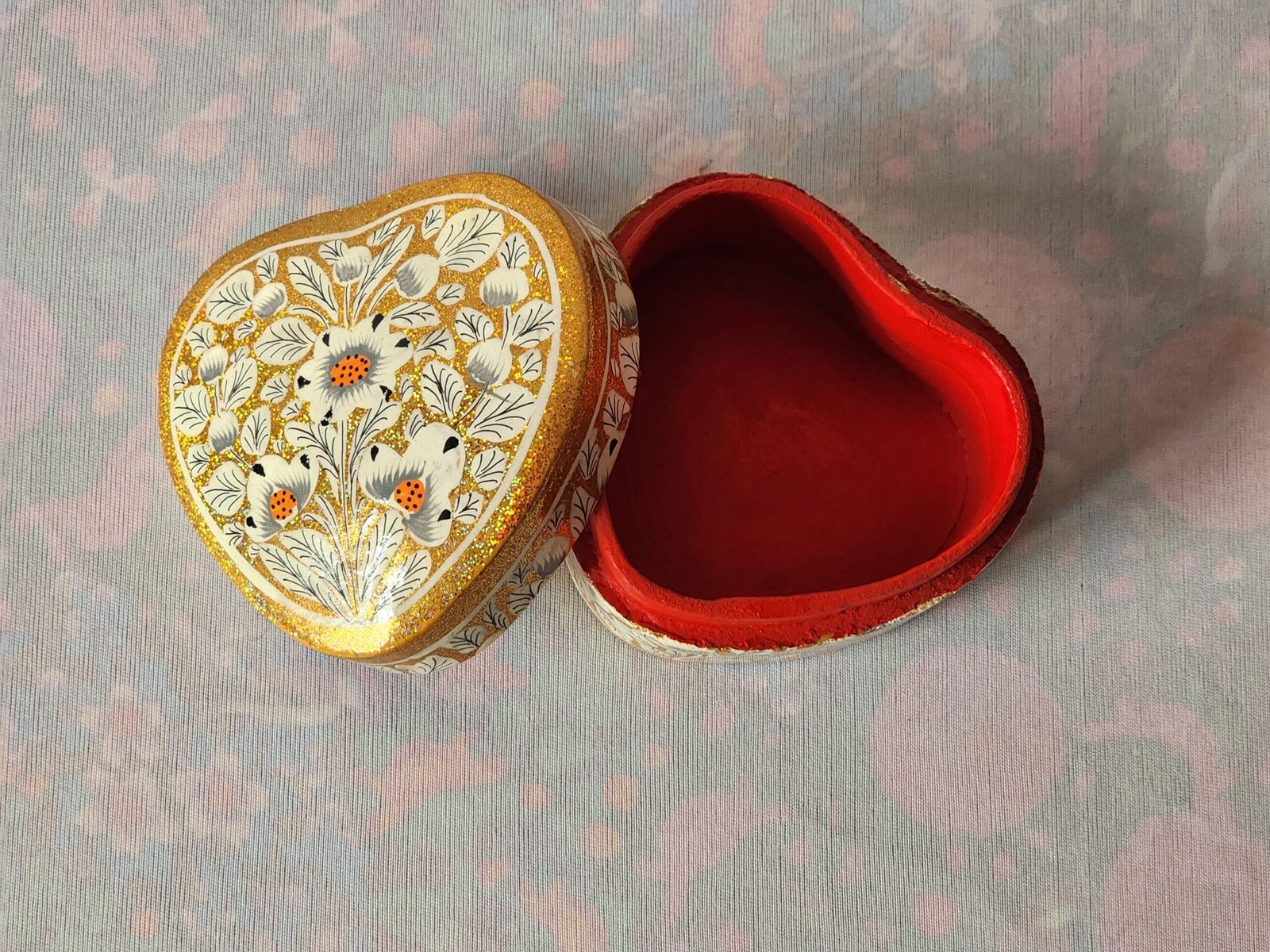 Hand-Painted  Heart Box