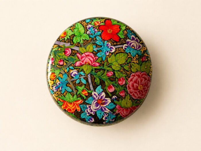 Floral lacquered medallion