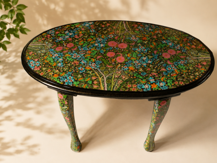 Ornate Floral Wooden Table