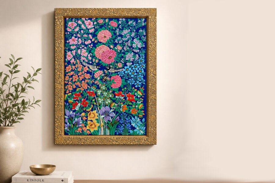 Embossed Paper Mâché Painting, Artwork