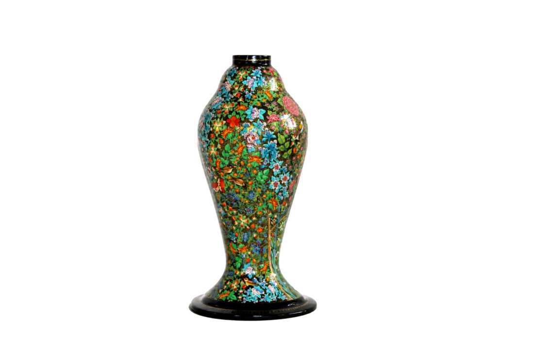 kashmiri paper mache lamp base