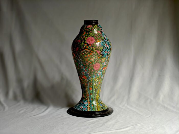 kashmiri paper mache lamp base