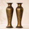 Chinar Gold Paper Mâché Vase Pair