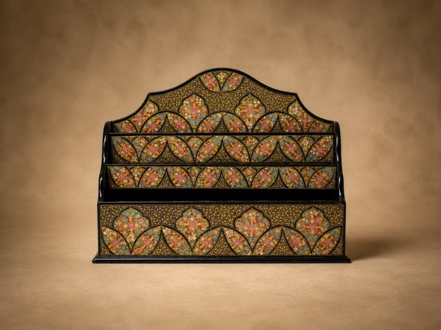 Persian floral arch letter rack